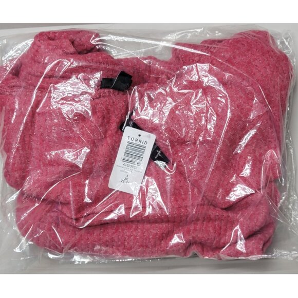 NWT Torrid 3 Brushed Waffle Off Shoulder Long Sleeve Top 3X 22 24 - Picture 6 of 9